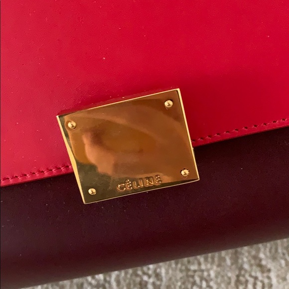Brand New Celine Trapeze Discontinued Red/Beige - Picture 5 of 12